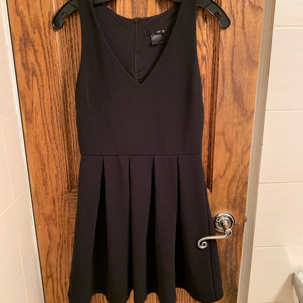 Black fit and flare aqua dress size S
